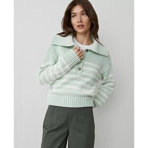 NEW Ann Taylor Women's Weekend Collection Striped Sailor Sweater MP